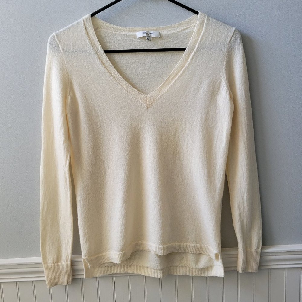 Madewell V-Neck Wool Sweater (Size XS)